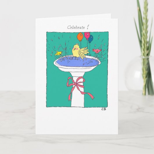 "Hoppy"-vogelkaart Kaart (Voorkant)