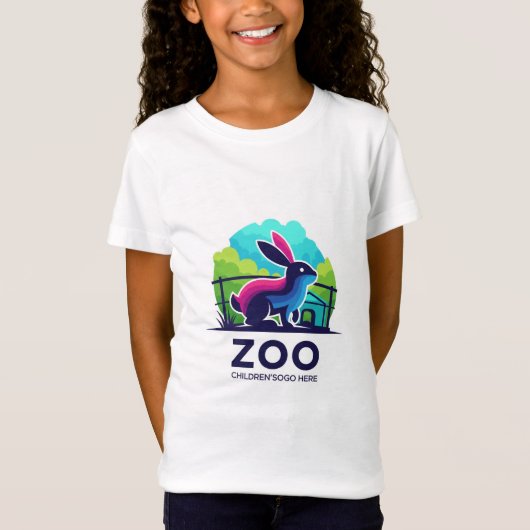Hoppy Zoo Rabbit Logo T-shirt (Voorkant)