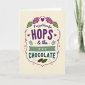 Hops And Chocolate Fun Greeting Card Kaart (Voorkant)