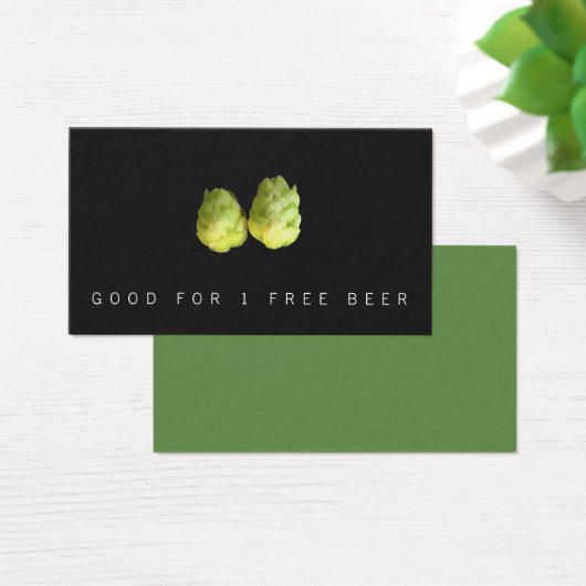 Hops Beer Brewery Ticket Visitekaartje (Bureau)
