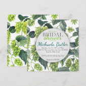 Hops, Bier Bruidsdouche Kaart (Voorkant / Achterkant)