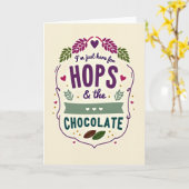 Hops En Chocolade Pret Kerstdinerkaart Kaart (Gele Bloem)