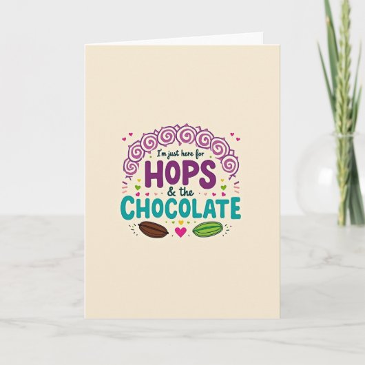 Hops En Chocolade Pretkaart Kaart (Voorkant)