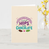 Hops En Chocolade Pretkaart Kaart (Gele Bloem)