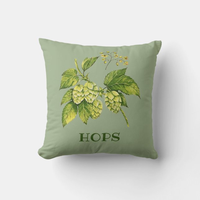 Hops Flowers and Leaves Design Sierkussen (Voorkant)