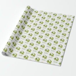 Hops Flowers and Leaves Design Wrapping Paper Cadeaupapier