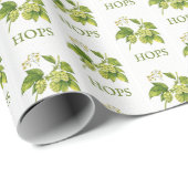 Hops Flowers and Leaves Design Wrapping Paper Cadeaupapier (Rol Hoek)