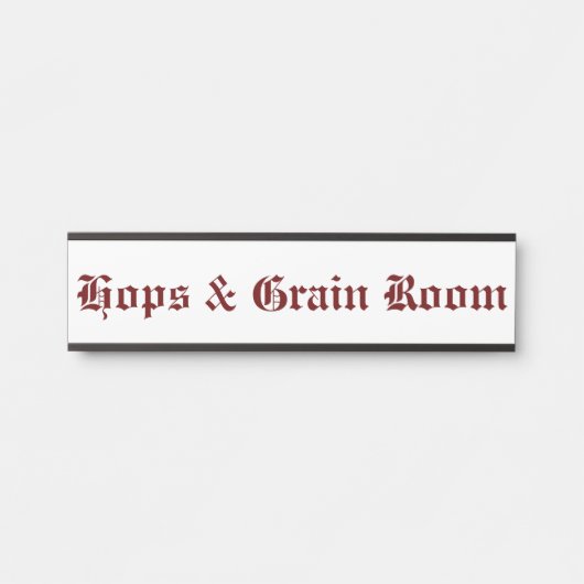 Hops & Grain Kamer Rood Deurbordje (Voorkant)