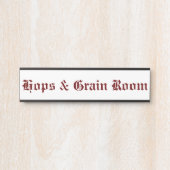 Hops & Grain Kamer Rood Deurbordje (Voorkant)