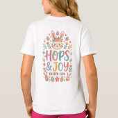 Hops & Joy meisjes Pasen T-shirt 2026 (Achterkant)