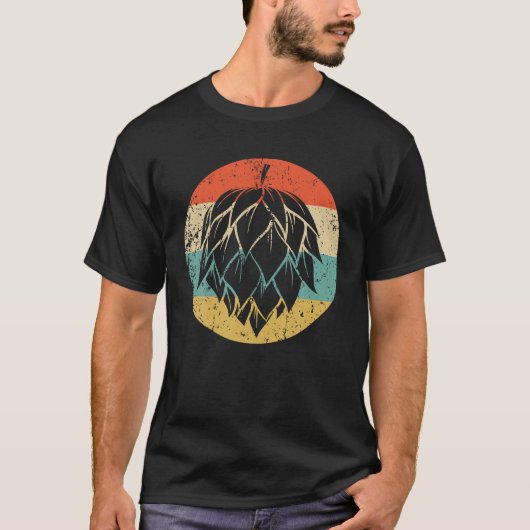 Hops Retro Style Craft Beer T-shirt (Voorkant)