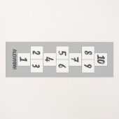 Hopscotch Black op Grey White Yoga Mat (Voorkant (horizontaal))