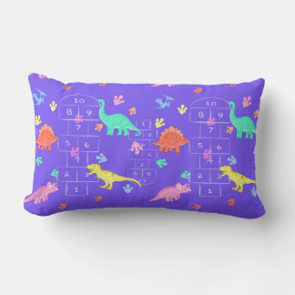 Hopscotch Dinosaur throw pillow Kussen