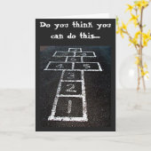 HOPSCOTCH EN LEEFTIJD HUMOR VOOR UW 50ste VERJAARD Kaart (Gele Bloem)