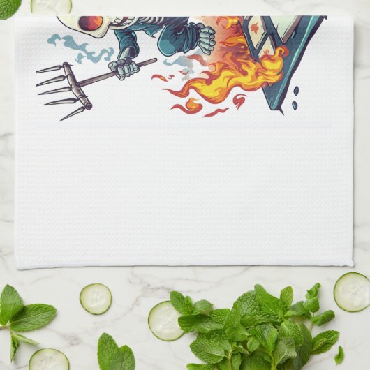 Hopscotch from Hell � Funny Demon Skull Theedoek (Gevouwen)