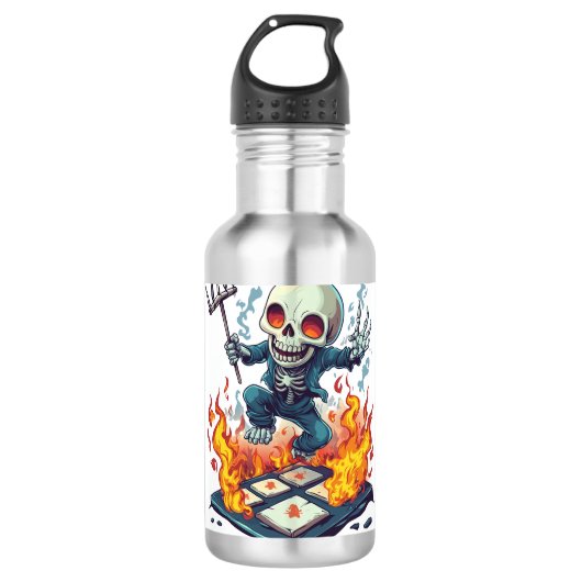 Hopscotch from Hell � Funny Demon Skull Waterfles (Voorkant)