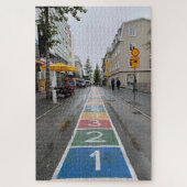 Hopscotch in het centrum van Reykjavik, IJsland Legpuzzel (Verticaal)