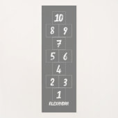 Hopscotch White Chalk Gray Yoga Mat (Voorkant)