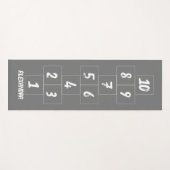 Hopscotch White Chalk Gray Yoga Mat (Voorkant (horizontaal))