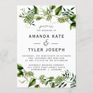 Hopvine Wedding Invitation Hop Vine Kaart