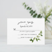 Hopvine Wedding Invitation RSVP Card (Staand voorkant)