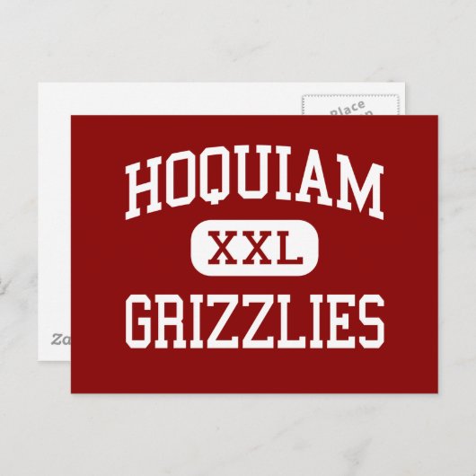 Hoquiam - Grizzlies - High-Hoquiam Washington Briefkaart (Voorkant / Achterkant)