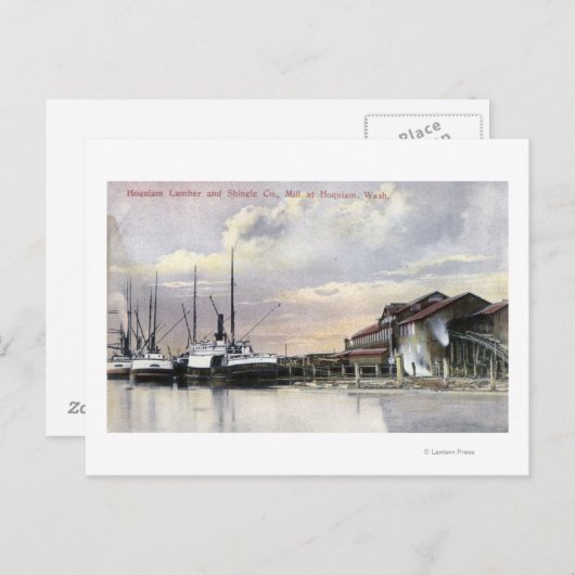 Hoquiam Lumber Mill Scene Briefkaart (Voorkant / Achterkant)