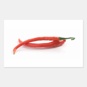 hor chili pepers rechthoekige sticker