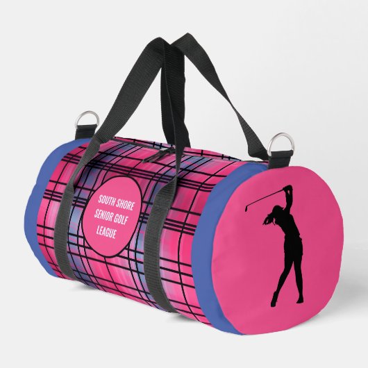 "Hor Pink" Plaid Duffel Bag Plunjezak (Linkerhoek)