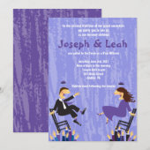 Hora Chair Dance B'nai B'not Mitswa Uitnodiging (Voorkant / Achterkant)