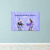 Hora Chair Dance B'nai B'not Mitzvah Inlogbord Canvas Afdruk (Insitu (Houten vloer))
