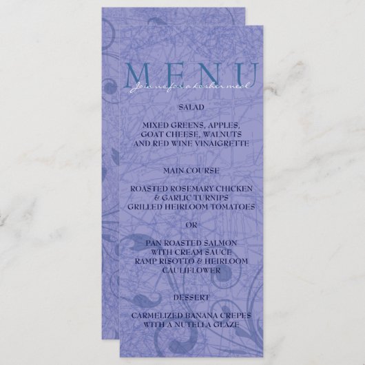 Hora Stoel Dans Joods Huwelijk Eetkamer Diner Menu Kaart (Voorkant / Achterkant)