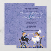 Hora-voorzitter Dance Jewish Wedding Invitation Kaart (Voorkant / Achterkant)