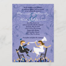 Hora-voorzitter Dance Jewish Wedding Invitation
