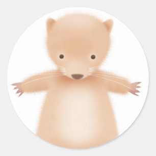 Horace de Hamster - wit Ronde Sticker