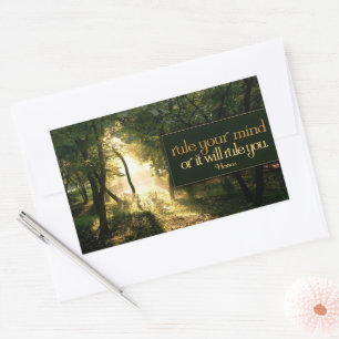 Horace Inspirerend Quote "Regel je geest" Rechthoekige Sticker