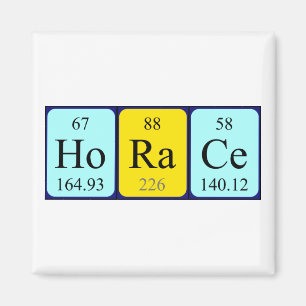 Horace periodiek table name magnet