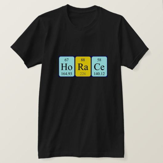 Horace periodiek table name shirt (Design voorkant)