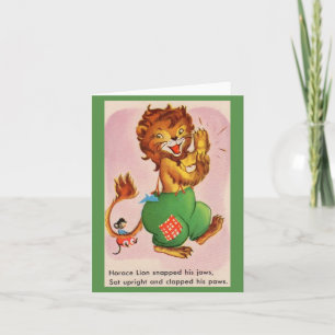 Horace the Lion en vriend Notitiekaartje