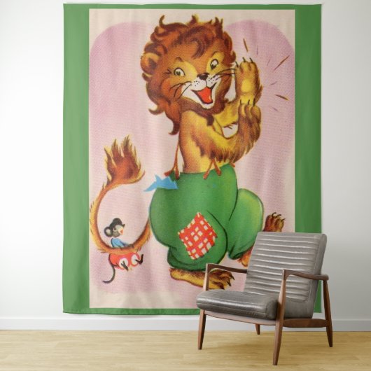 Horace the Lion en vriend Wandkleed (In situ)