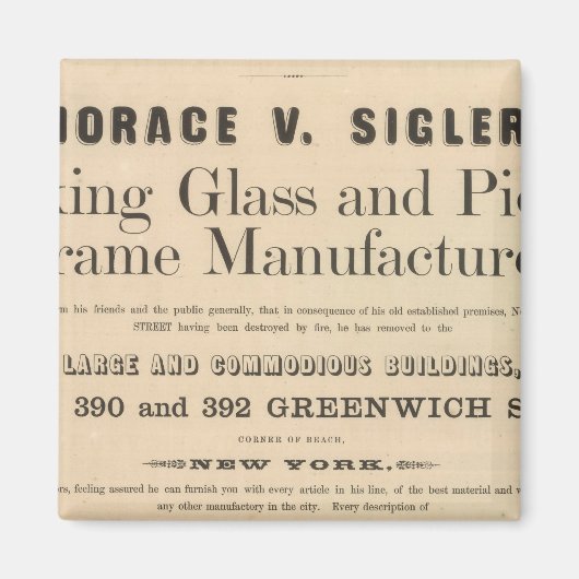 Horace V Sigler Magneet (Voorkant)