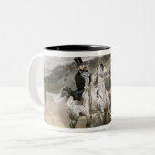 Horace Vernet en zijn kinderen Tweekleurige Koffiemok (Voorkant links)