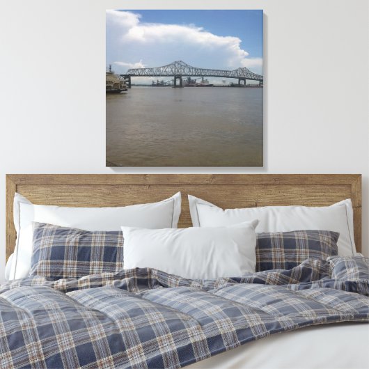 Horace Wilkinson Bridge Canvas Afdrukken (Insitu (Slaapkamer))