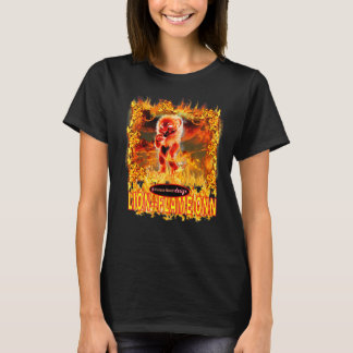 HoraceBeachOntworpen horacebeachskn Lion Flame On T-shirt