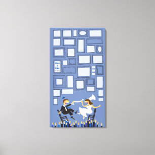 HORAH CHAIR Wedding Sign-In Guest Memory Board Canvas Afdruk