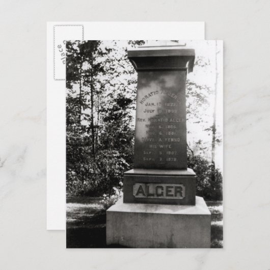 Horatio Alger's graf in Natick, Massachusetts Briefkaart (Voorkant / Achterkant)
