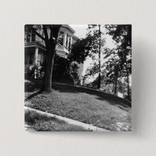 Horatio Alger's huis in Natick, Massachusetts Vierkante Button 5,1 Cm