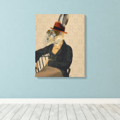 Horatio Hare op voorzitter Canvas Afdruk (Insitu (Houten vloer))