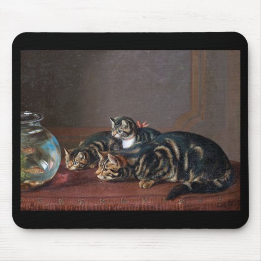 Horatio Henry Couldery, "Katten door een viskom" Muismat (Voorkant)