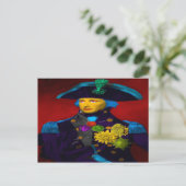 Horatio Nelson Pop Art Briefkaart (Staand voorkant)